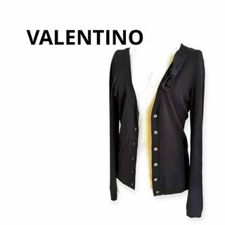 ヴァレンティノ(VALENTINO)の【特別価格】美品❤︎VALENTINO リボン&バックレース カーディガン(カーディガン)