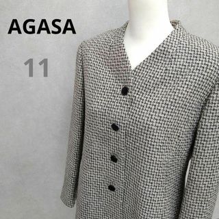 【古着】AGASA ジャケット　千鳥柄(スーツ)