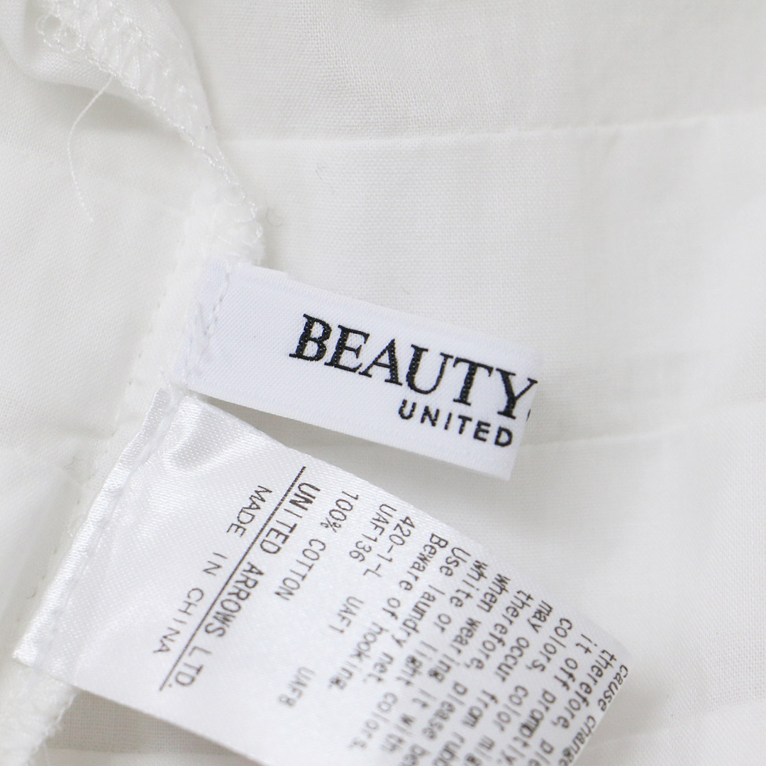 BEAUTY&YOUTH UNITED ARROWS(ビューティアンドユースユナイテッドアローズ)の美品 BEAUTY&YOUTH ビューティアンドユース ワンピース ロング ホワイト 白 M キャミワンピース マキシ丈 フレア ティアード タック ギャザー コットン 綿 ユナイテッドアローズ シンプル きれいめ 大人フェミニン【レディース】【中古】 レディースのワンピース(ロングワンピース/マキシワンピース)の商品写真