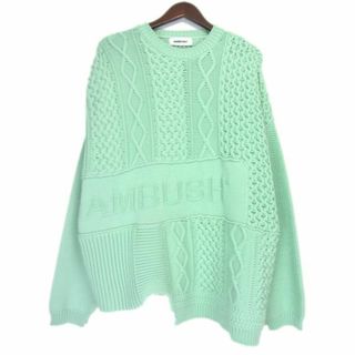 アンブッシュ(AMBUSH)のアンブッシュ AMBUSH ■ 【 PATCHWORK KNIT CREWNECK 12113483 】 パッチワーク クルーネック ニット 31768(ニット/セーター)