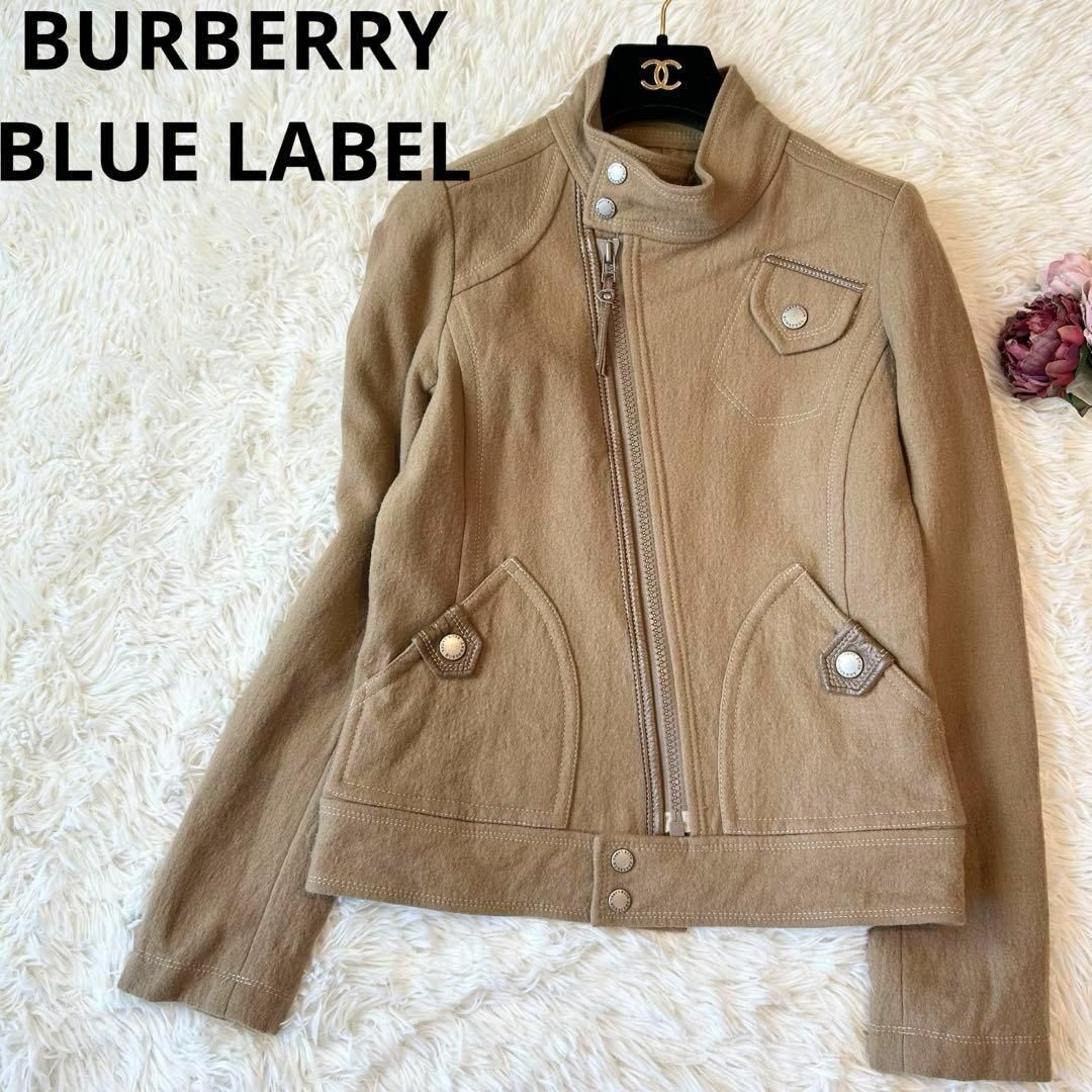 BURBERRY BLUE LABEL(バーバリーブルーレーベル)のBURBERRY BLUE LABEL ライダースジャケット 38 レディースのジャケット/アウター(ライダースジャケット)の商品写真