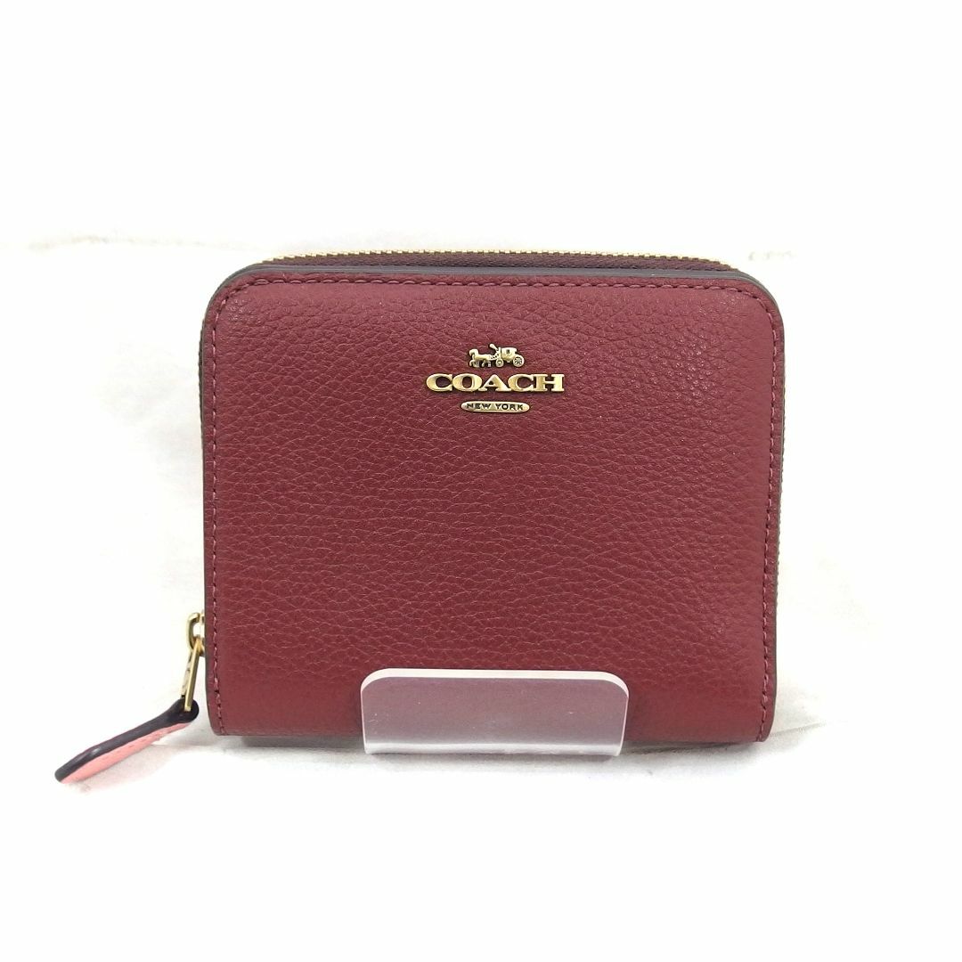 COACH(コーチ)の美品★COACH コーチ レザー ラウンドファスナー コンパクトウォレット レディースのファッション小物(財布)の商品写真