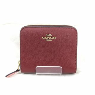 コーチ(COACH)の美品★COACH コーチ レザー ラウンドファスナー コンパクトウォレット(財布)