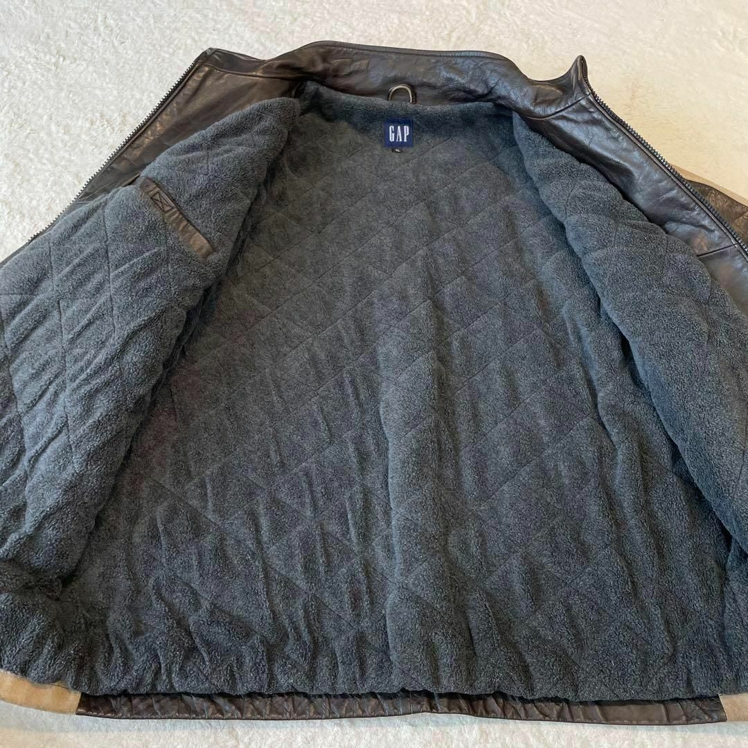 GAP(ギャップ)の90s〜OLD GAP レザージャケット 本革 ブラウン 大きいサイズ XL メンズのジャケット/アウター(レザージャケット)の商品写真