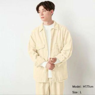 ジーユー(GU)のGU ジーユー コーデュロイ CPOシャツ 長袖 L UNIQLO ユニクロ(シャツ)