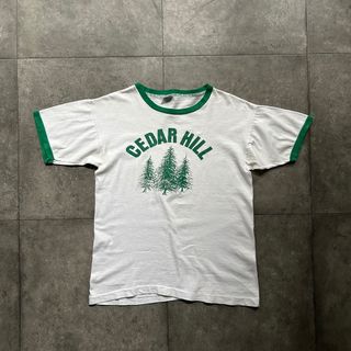 チャンピオン(Champion)の70s チャンピオン リンガーtシャツ USA製 M ホワイト×グリーン(Tシャツ/カットソー(半袖/袖なし))