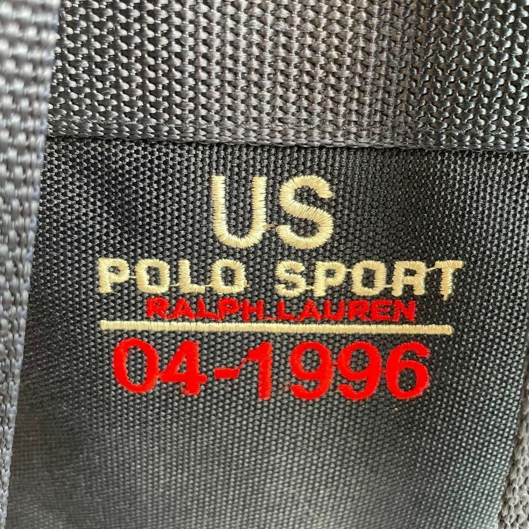 POLO RALPH LAUREN(ポロラルフローレン)の美品 90s POLO SPORTS ポロスポ リュック ロゴ刺繍 ネイビー メンズのバッグ(バッグパック/リュック)の商品写真