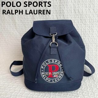 POLO RALPH LAUREN - 美品 90s POLO SPORTS ポロスポ リュック ロゴ刺繍 ネイビー