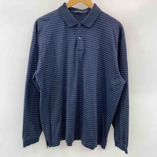 ノーティカ(NAUTICA)のNAUTICA ノーティカ メンズ  ポロシャツ (長袖) ボーダー ネイビー(Tシャツ/カットソー(七分/長袖))