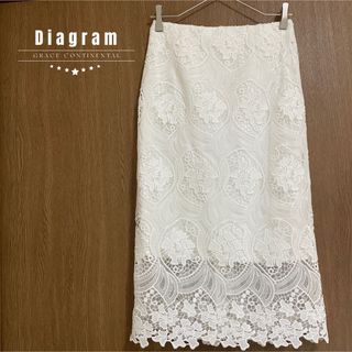 グレースコンチネンタル(GRACE CONTINENTAL)のmimi♡さん専用 グレースコンチネンタル♡総レーススカート (ひざ丈スカート)