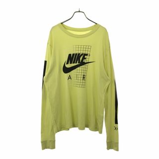 ナイキ(NIKE)のナイキ 長袖 Tシャツ XXL グリーン NIKE ビッグサイズ NIKE AIR メンズ 古着 【240302】 メール便可(Tシャツ/カットソー(七分/長袖))