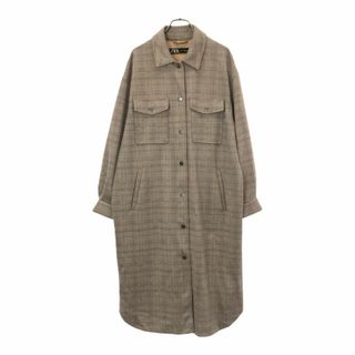 ザラ(ZARA)のザラ グレンチェック 長袖 シャツワンピース XS-S グレー系 ZARA レディース 古着 【240302】(その他)