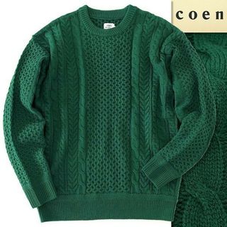 コーエン(coen)のUNITED ARROWS コーエン アラン ケーブル クルーネック ニット L(ニット/セーター)