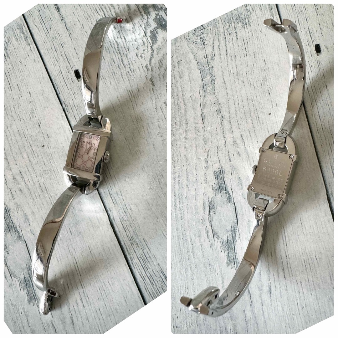 電池交換済】GUCCI グッチ 腕時計 6800L GG柄 ピンク レディース 電池交換済】GUCCI グッチ 腕時計 6800L GG柄 ピンク レディース