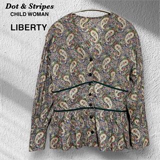 Dot&Stripes CHILDWOMAN - チャイルドウーマン リバティ liberty ペプラム ブラウス F 長袖 