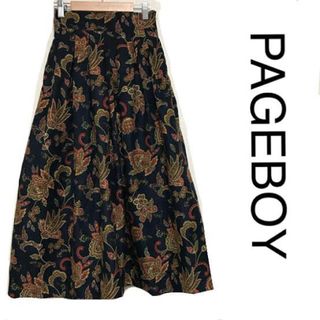 ページボーイ(PAGEBOY)のPAGEBOY ペイズリー柄　フレアスカート(ロングスカート)