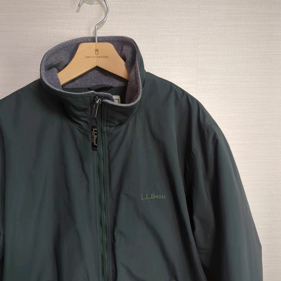 L.L.Bean(エルエルビーン)の【美品】LLbean（エルエルビーン）ウォームアップジャケット　ダークグリーン メンズのジャケット/アウター(ナイロンジャケット)の商品写真