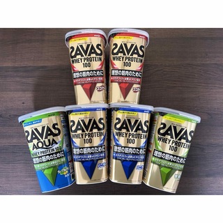 ザバス(SAVAS)のSAVASホエイプロテイン280g ココアバニラ抹茶グレープフルーツ6本セット(プロテイン)