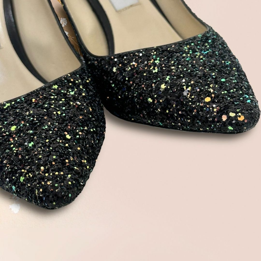 JIMMY CHOO(ジミーチュウ)の美品☆人気モデル☆ジミーチュウ ROMY85 ハイヒール パンプス グリッター レディースの靴/シューズ(ハイヒール/パンプス)の商品写真