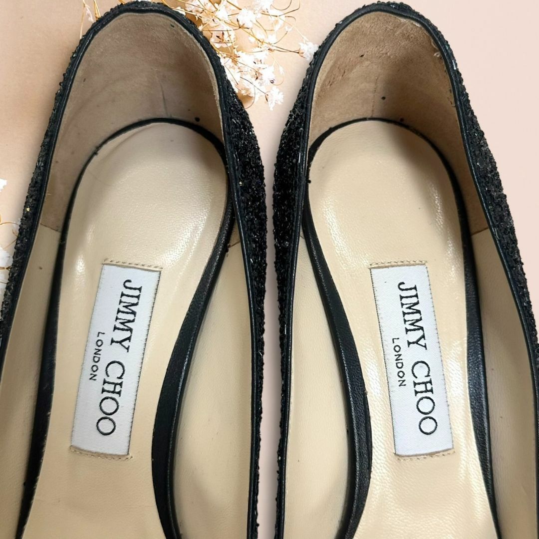 JIMMY CHOO(ジミーチュウ)の美品☆人気モデル☆ジミーチュウ ROMY85 ハイヒール パンプス グリッター レディースの靴/シューズ(ハイヒール/パンプス)の商品写真