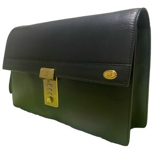 ダンヒル(Dunhill)のdunhill ダンヒル　ブラックレザー　セカンドバッグ　クラッチバッグ(セカンドバッグ/クラッチバッグ)