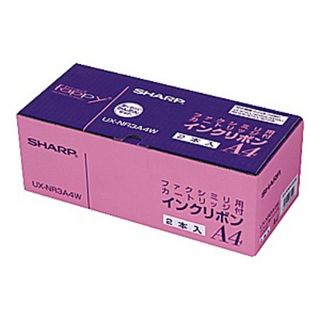 シャープ(SHARP)のシャープ ファクシミリ用カートリッジ付インクリボン 2本入 UX-NR3A4W(オフィス用品一般)