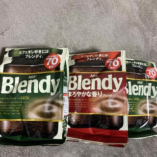 アジノモトエージーエフ(味の素AGF)のしらゆり様　Blendy ブレンディ　インスタントコーヒー詰め替え3袋(コーヒー)