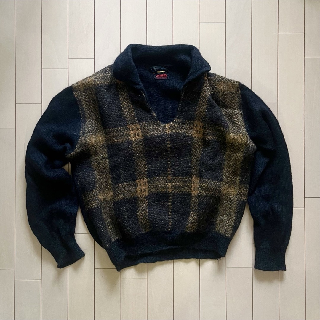 VINTAGE PLAID WOOL KNIT メンズのトップス(ニット/セーター)の商品写真