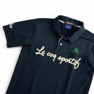 ルコックスポルティフ(le coq sportif)の美品 ルコック ゴルフ 半袖 ポロシャツ メンズ M サイズ 黒 ゴルフウェア(ウエア)