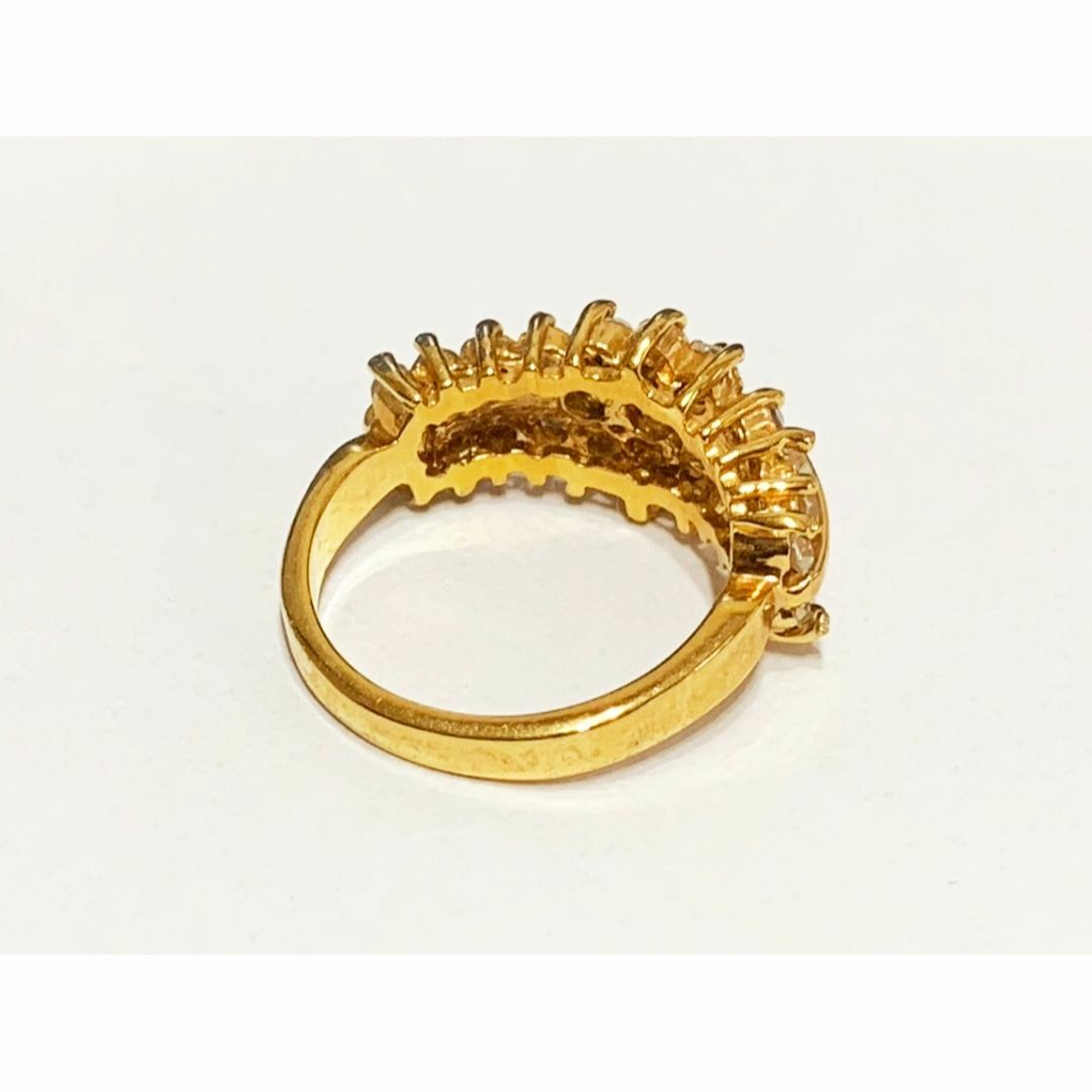 指輪 リング ゴールド 石付 ストーン アクセサリー 12.5号@D06 レディースのアクセサリー(リング(指輪))の商品写真