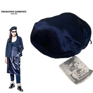 エンジニアードガーメンツ(Engineered Garments)のENGINEERED GARMENTS 未使用 USA製 ポリベレー帽 ネイビー(ハンチング/ベレー帽)