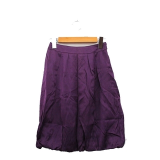 アナイ(ANAYI)のアナイ ANAYI バルーンスカート 膝丈 ギャザー シンプル パープル 紫(ひざ丈スカート)