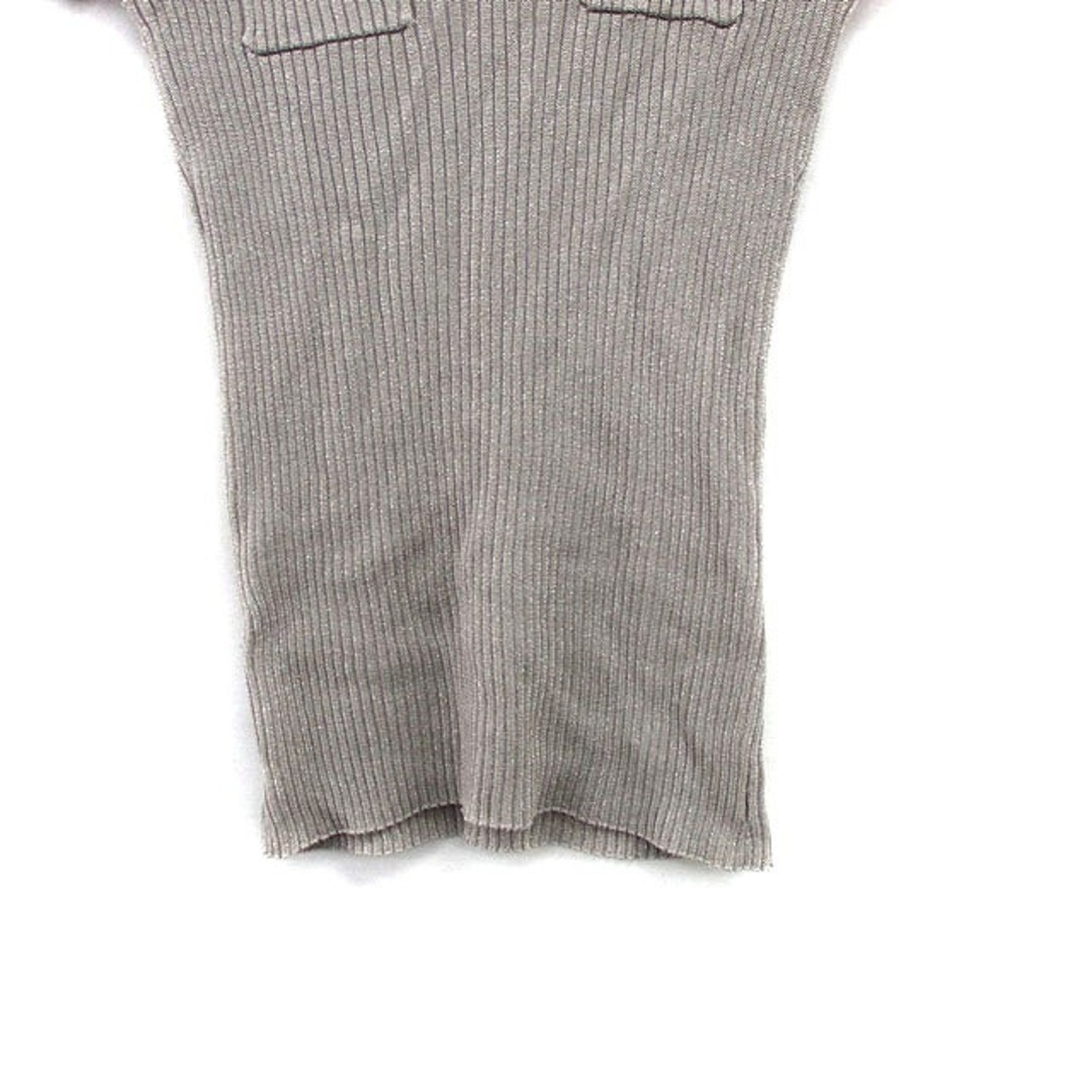 BOSCH(ボッシュ)のボッシュ BOSCH リブ カットソー Tシャツ 半袖 Uネック ラメ 38 レディースのトップス(カットソー(半袖/袖なし))の商品写真