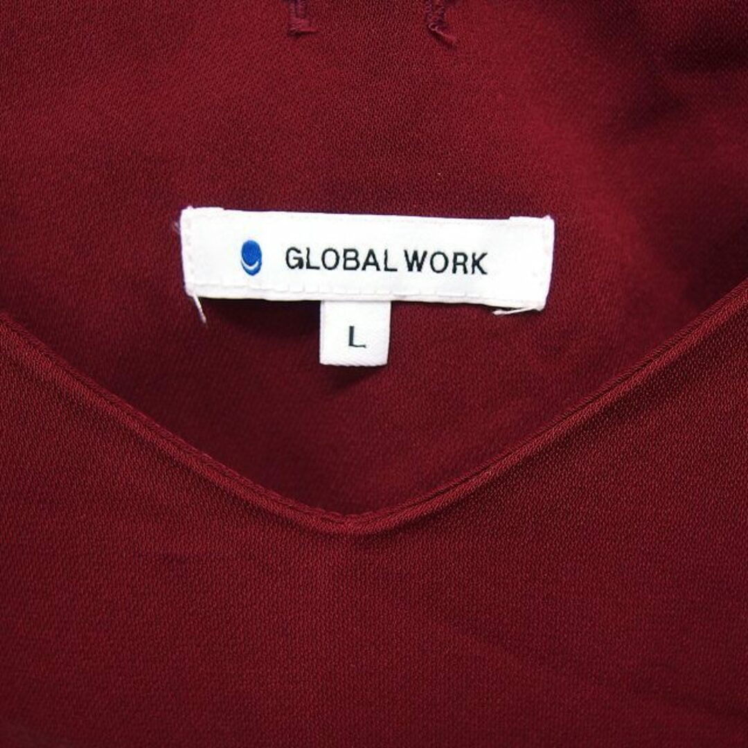 GLOBAL WORK(グローバルワーク)のグローバルワーク GLOBAL WORK キャミワンピース ロング Vネック 赤 レディースのワンピース(ロングワンピース/マキシワンピース)の商品写真