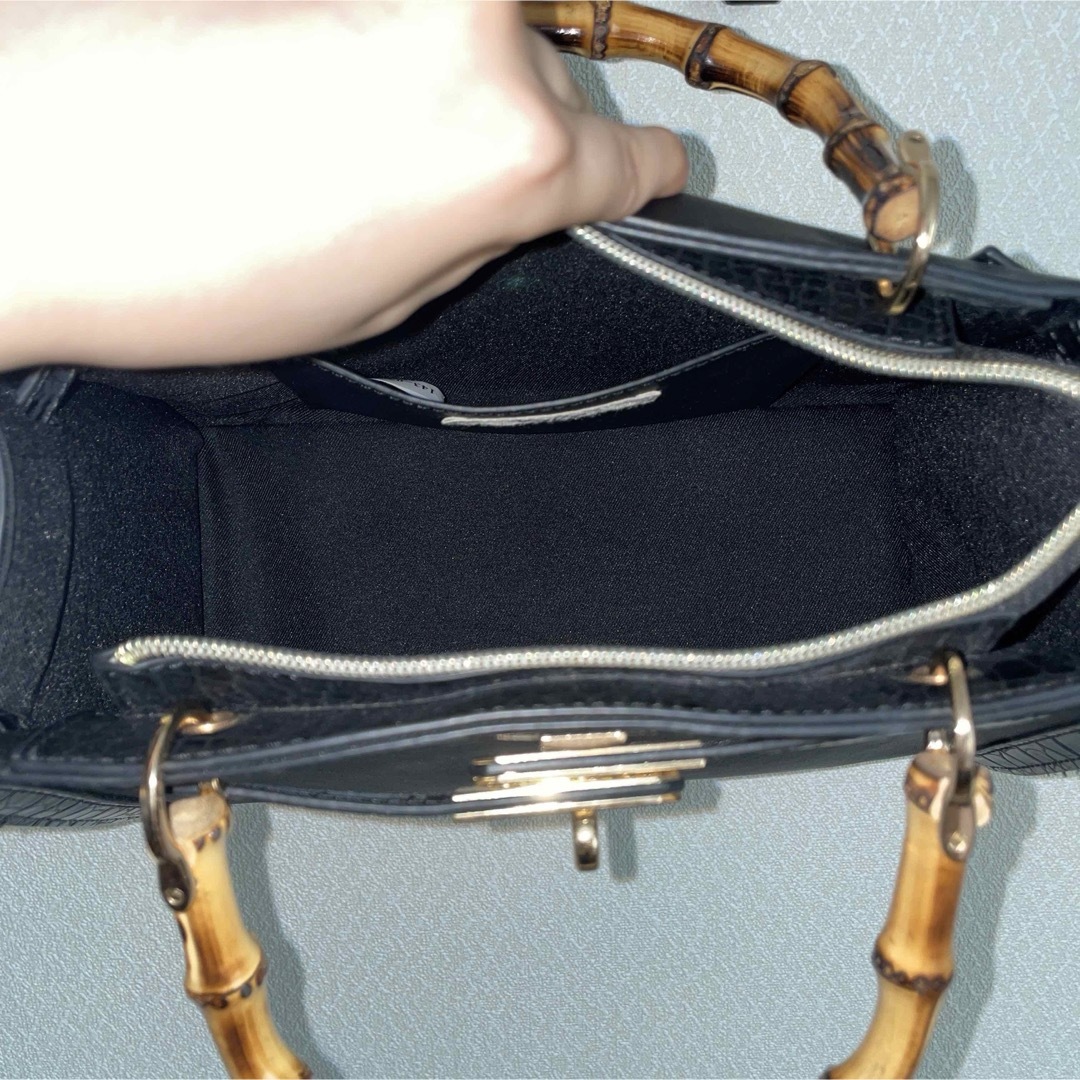 OZOC(オゾック)のバンブーハンドルハンドバッグ レディースのバッグ(ハンドバッグ)の商品写真