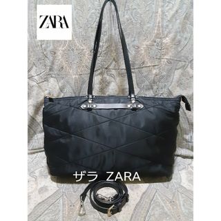 ザラ(ZARA)のザラ ZARA 2way/黒キルティング/斜め掛けショルダーバッグ/マザーズ(ショルダーバッグ)