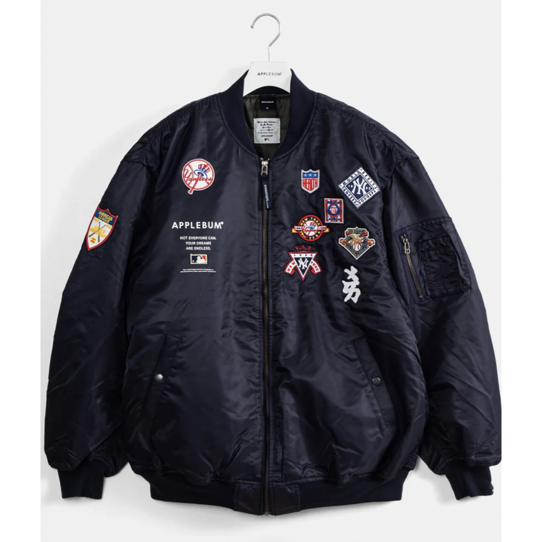 APPLEBUM(アップルバム)の"NEW YORK YANKEES" MA-1 JACKET [NAVY] メンズのジャケット/アウター(スタジャン)の商品写真