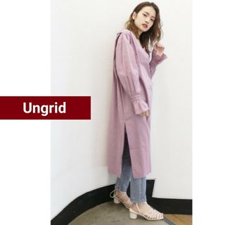 アングリッド(Ungrid)のアングリッド　2WAYデザインコットンリネンワンピース　ゆったり　オーバーサイズ(ロングワンピース/マキシワンピース)