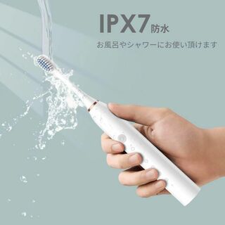 電動歯ブラシ 音波式 充電式セット 4本替えブラシ ホワイトニング IPX７防水(電動歯ブラシ)