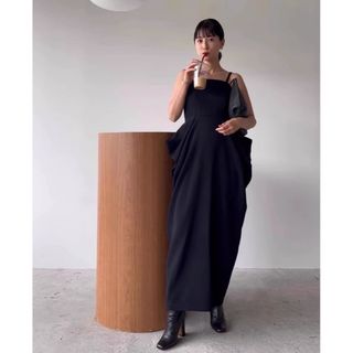 クラネ(CLANE)のBARE TOP DRAPE ONEPIECE (ロングワンピース/マキシワンピース)