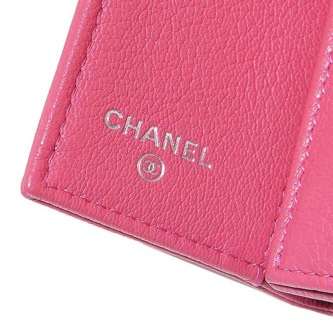 CHANEL(シャネル)の　シャネル CHANEL ラッキーアンブレラ コンパクト ウォレット AP0264 ピンク 型押しレザー レディース 三つ折り財布 レディースのファッション小物(財布)の商品写真