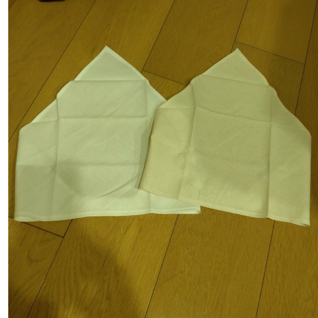 お得セット！ハンドメイド　大人用三角巾2枚セット　無地 ハンドメイドの生活雑貨(キッチン小物)の商品写真