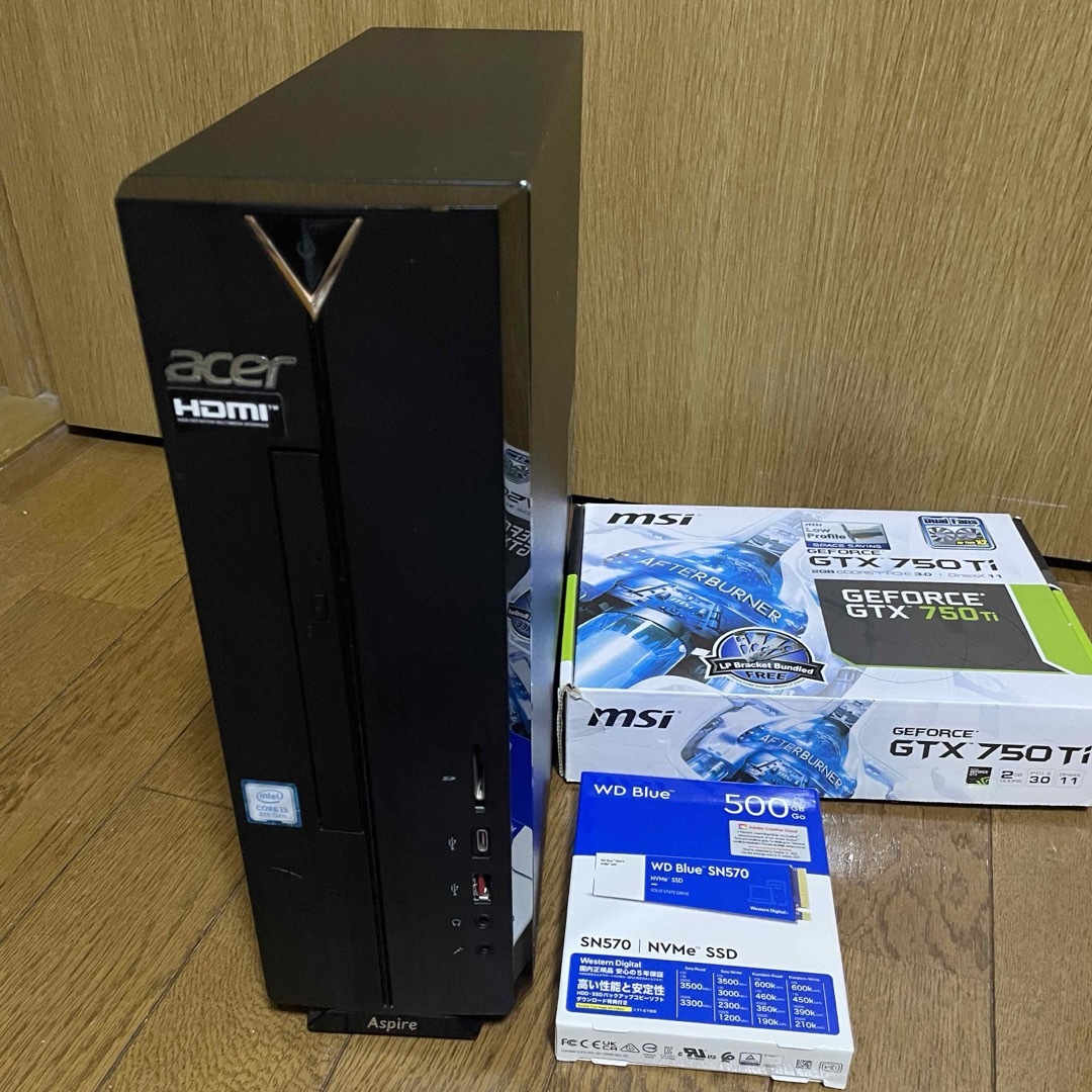 Acer(エイサー)の第8世代i3&GTX750Ti搭載★ゲーミングPC/Win11/無線LAN＆BT スマホ/家電/カメラのPC/タブレット(デスクトップ型PC)の商品写真