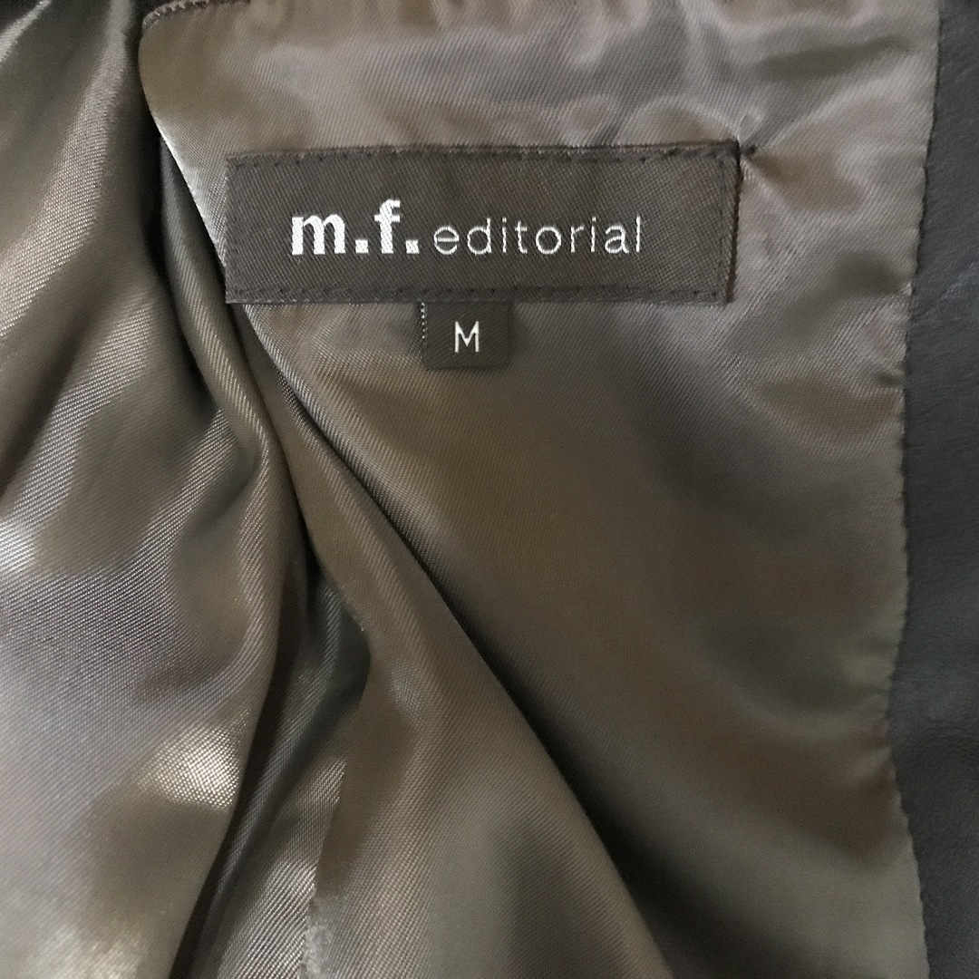 m.f.editorial(エムエフエディトリアル)のエムエフエディトリアル レザー ダウンジャケット ファー メンズ  メンズのジャケット/アウター(ダウンジャケット)の商品写真