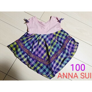 アナスイミニ(ANNA SUI mini)のアナスイミニ　トップス　刺繍　女の子　100サイズ(Tシャツ/カットソー)