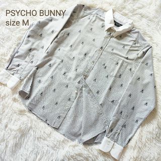 サイコバニー(Psycho Bunny)のPSYCHO BUNNY ボタンダウンシャツ M 総柄 ストライプ(シャツ)