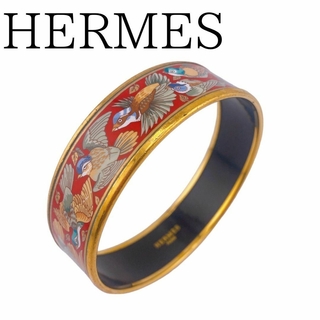 エルメス(Hermes)のエルメス GP エマイユGM バングル ゴールド レッド レディース ブランド(ブレスレット/バングル)