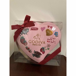 ゴディバ フルーツバスケット G キューブ アソートメント ハート缶(菓子/デザート)