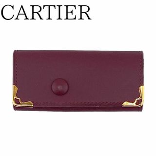 カルティエ(Cartier)のカルティエ マストライン 4連キーケース 本革カーフ ボルドー レディース(キーケース)