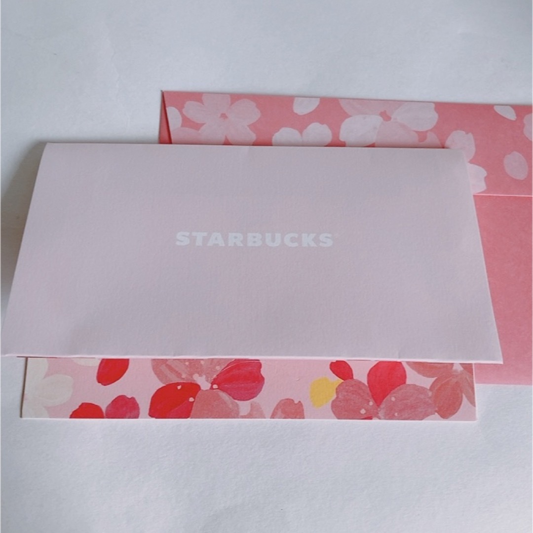 Starbucks(スターバックス)のスターバックス桜　メッセージカード　 ハンドメイドの文具/ステーショナリー(カード/レター/ラッピング)の商品写真